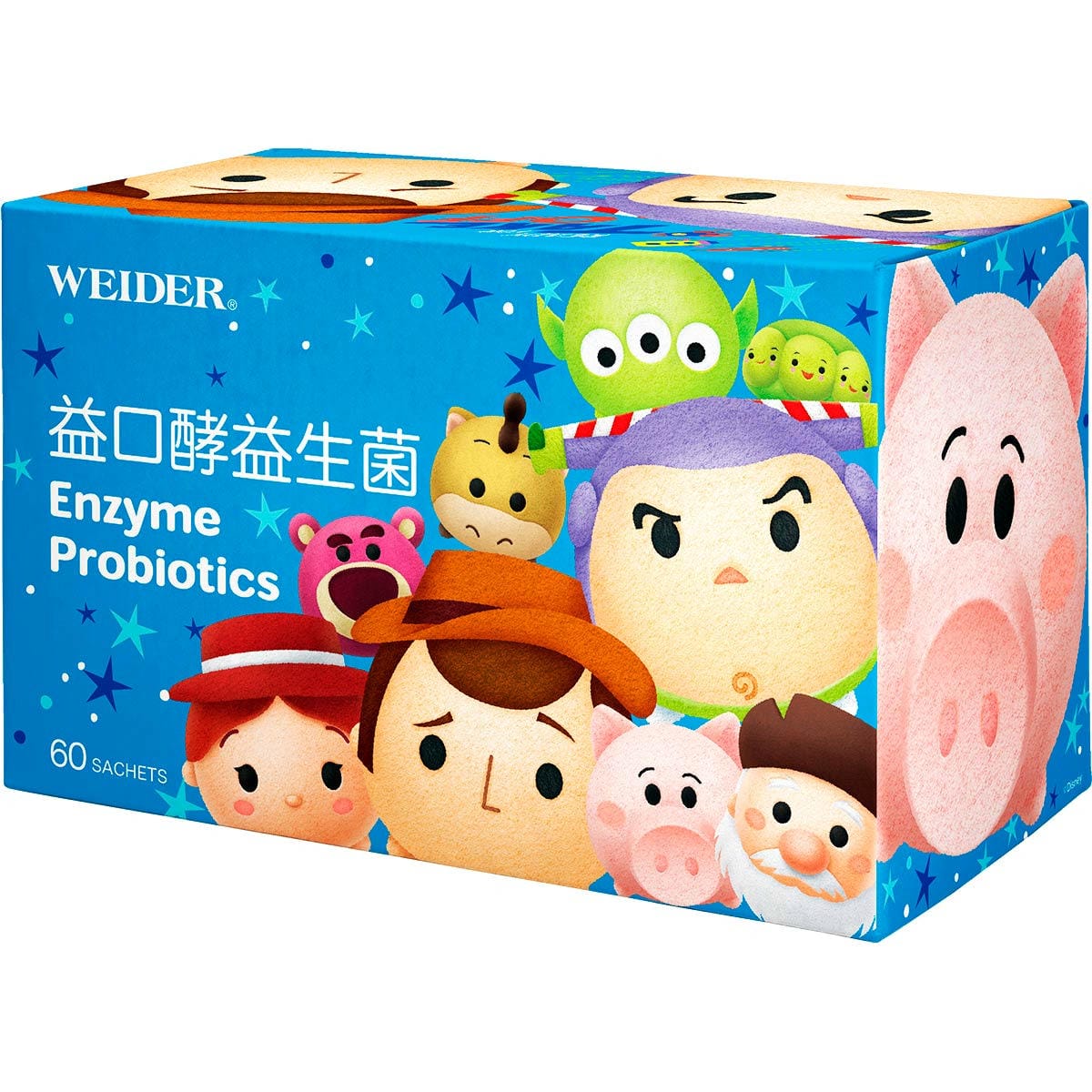 《 日常保養推薦 》WEIDER 威德益口酵益生菌｜Disney迪士尼授權超可愛包裝｜獨家BACO-17專利菌株｜四國功效專利SG-A95口腔益生菌｜蔬果發酵液+鳳梨&木瓜酵素｜補充蔬果精華助消化｜孩童首選益生菌品牌～