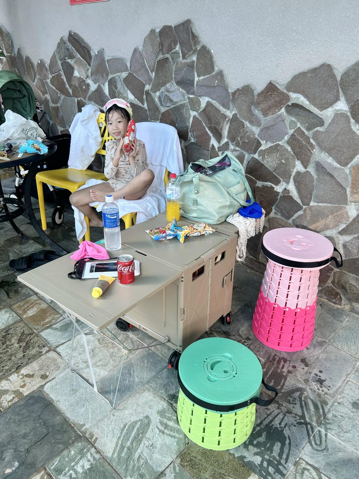 《 旅遊必備購物車 》青禾坊 特仕四輪餐桌Pro版拉拉車/折